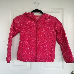 Uniqlo Pink Light Warm Padded Jacket With Hood size 7-8
